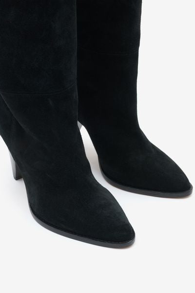 Bottes en cuir de veau velours ririo - Noir - Woman - 7