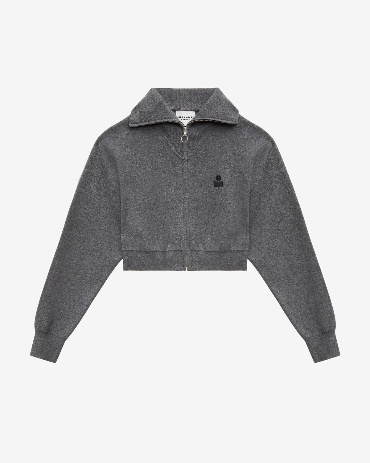 Cardigan oxane court en maille unie  - Anthracite - Woman - 5