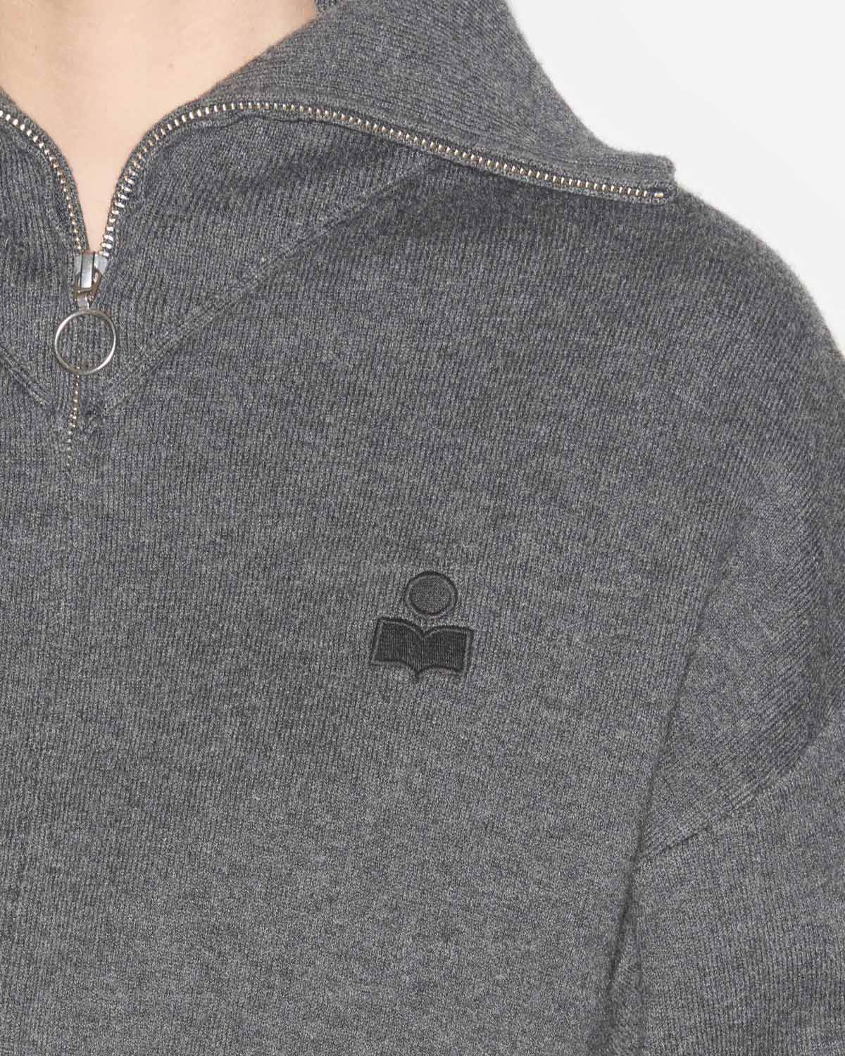 Cardigan oxane court en maille unie  - Anthracite - Woman - 2