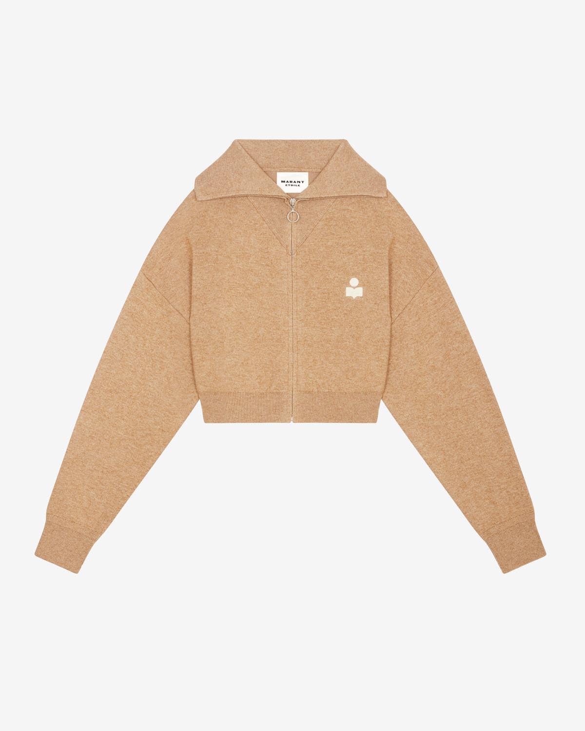 Cardigan oxane court en maille - Camel - Woman - 9