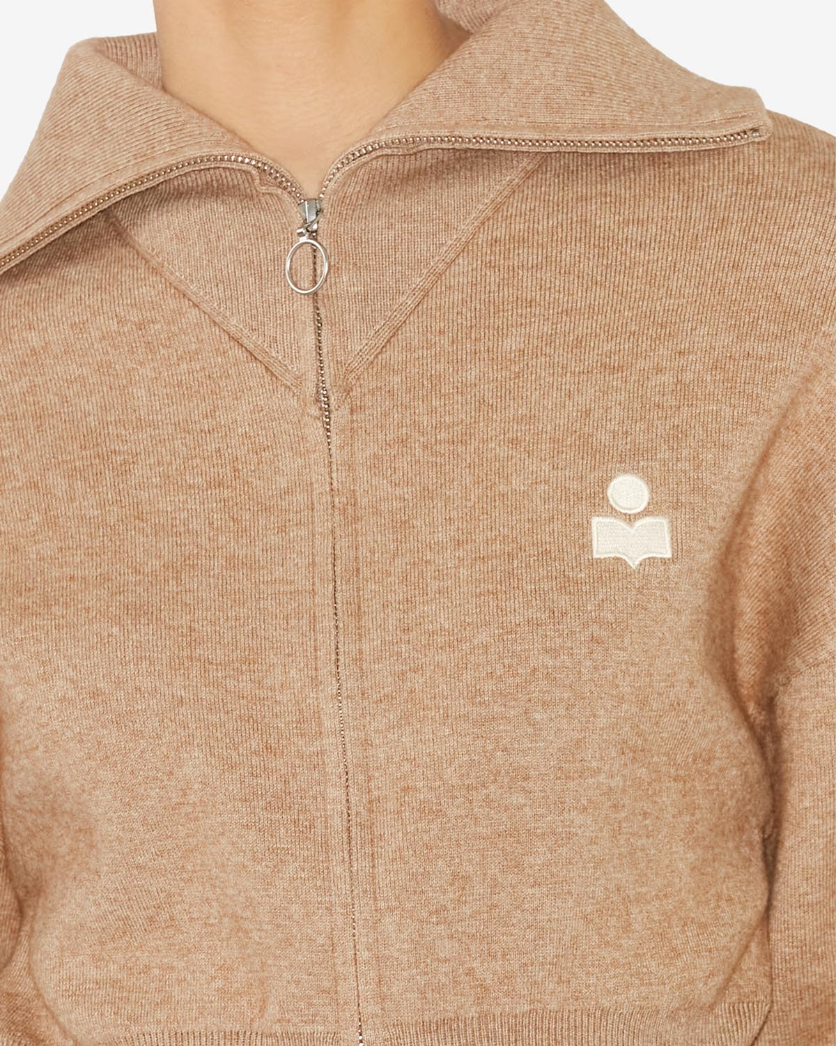 Cardigan oxane court en maille - Camel - Woman - 3