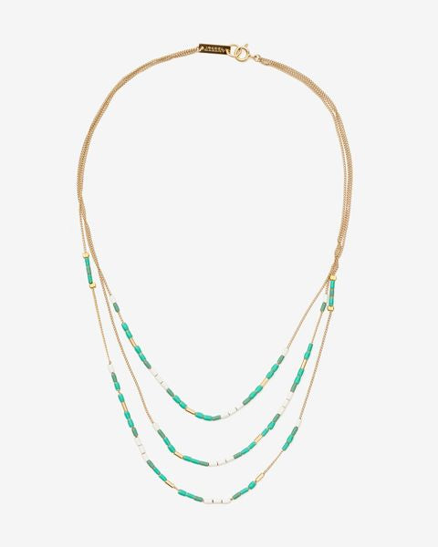 New color strip necklace Woman Turquoise 3