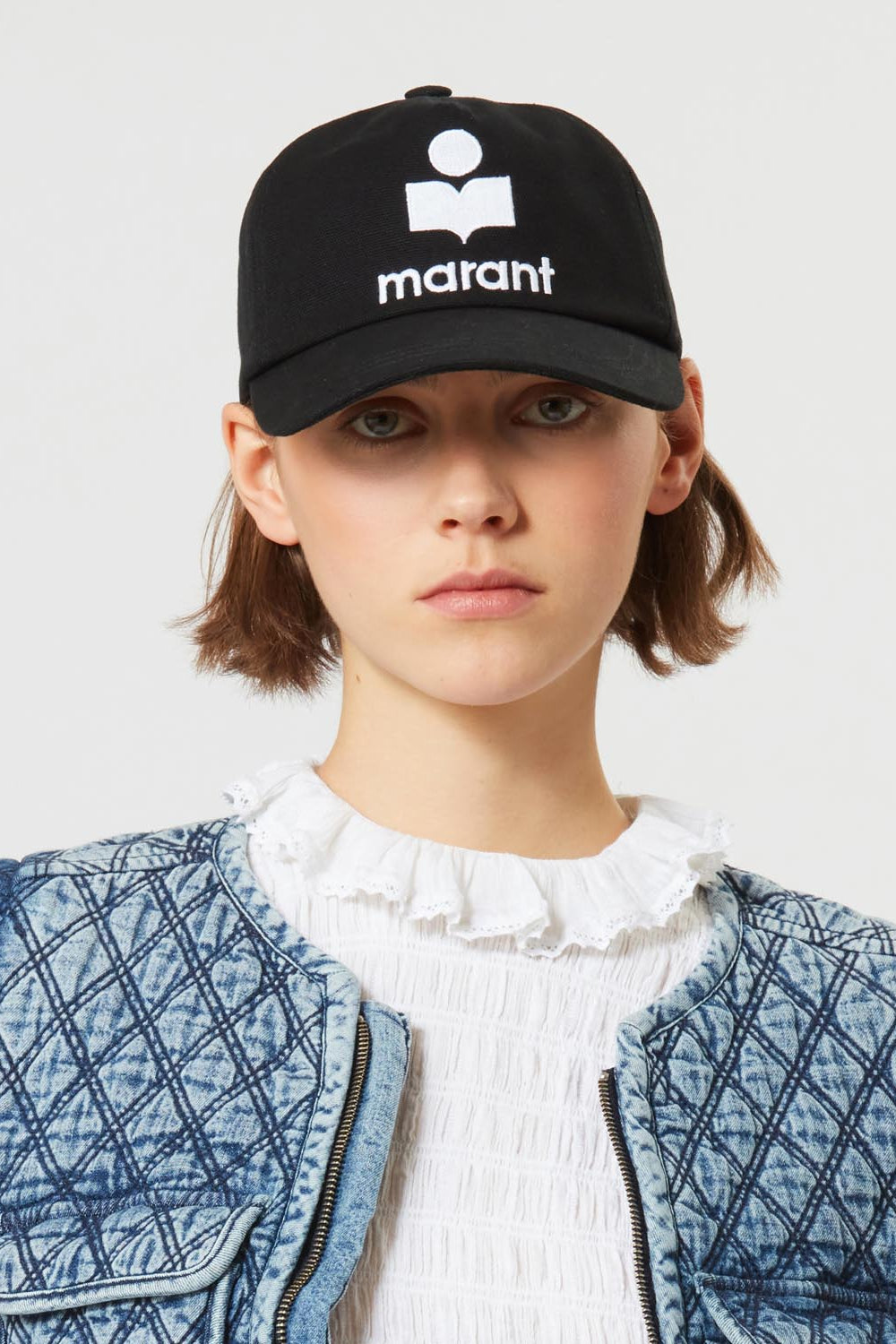 Casquette en toile à logo brodé tyron - Noir et écru - Woman - 2