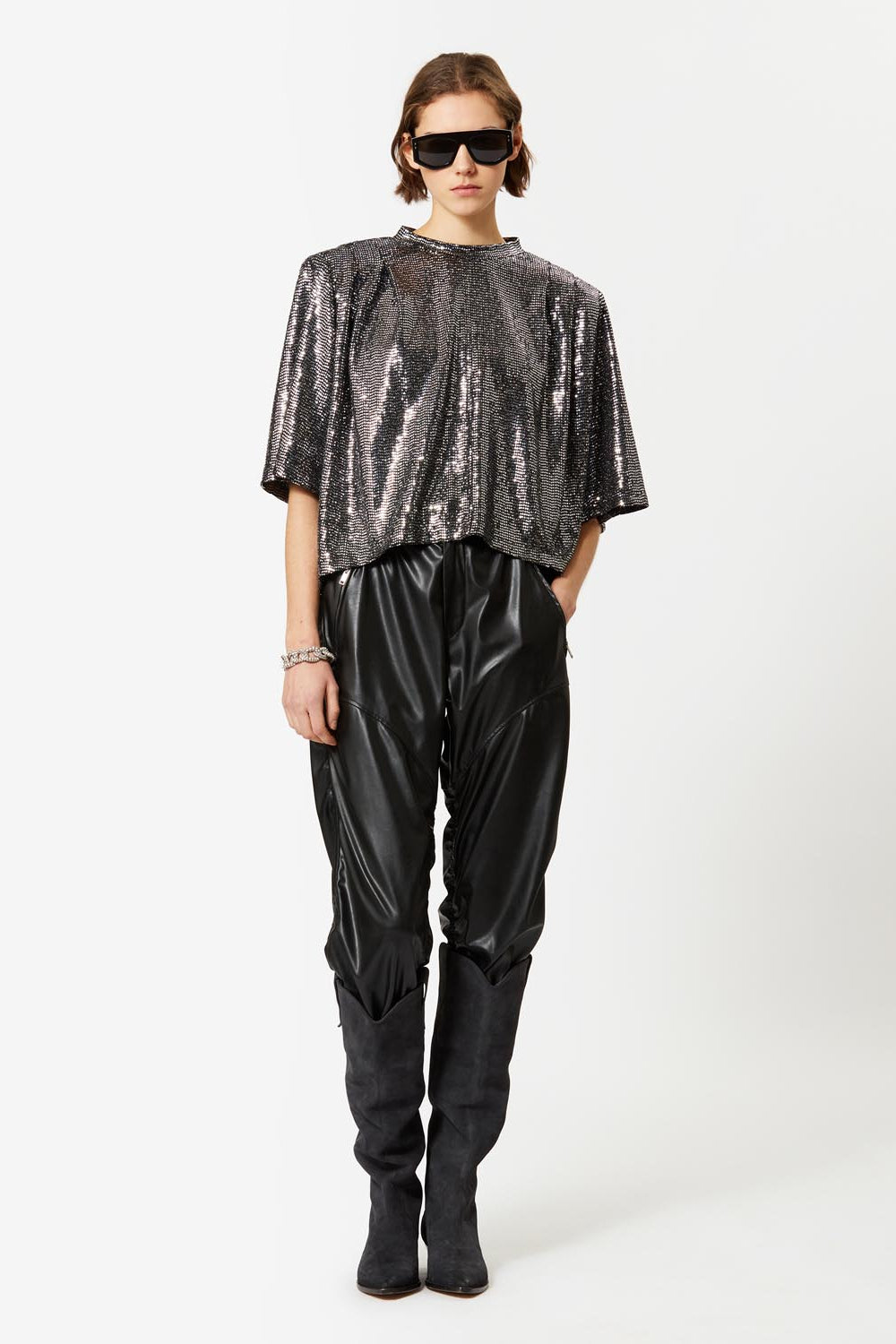 Delfi 3/4 sleeve top - Argento - Woman - 2