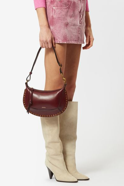 Borsa oskan moon da portare a spalla in pelle - Bordeaux - Woman - 3