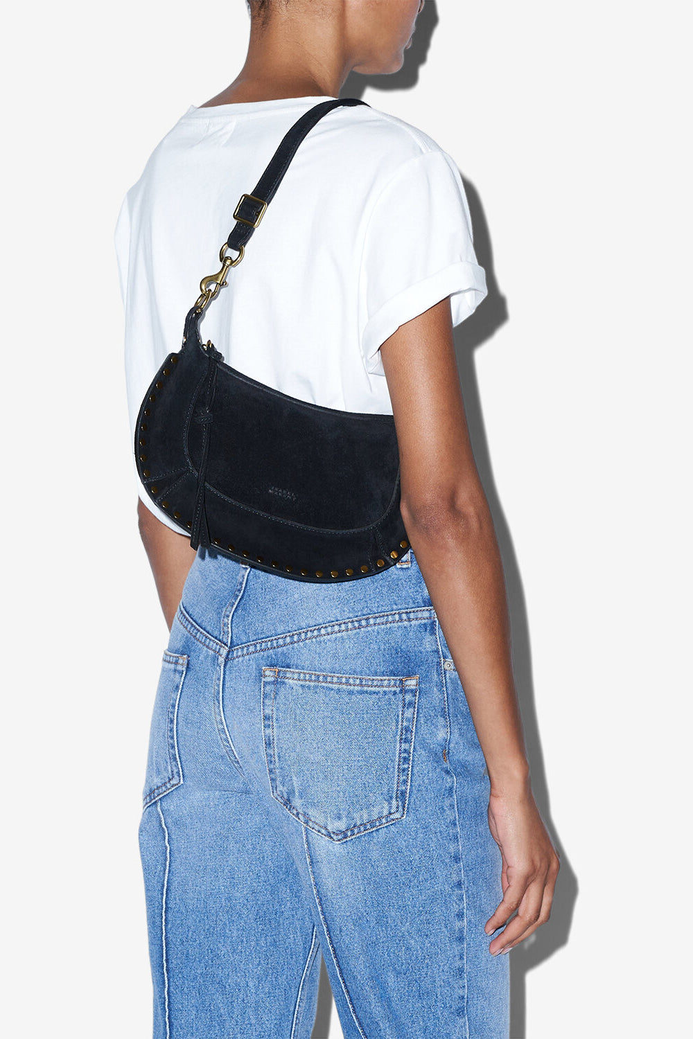 Sac porté épaule en cuir oskan moon - Noir - Woman - 2