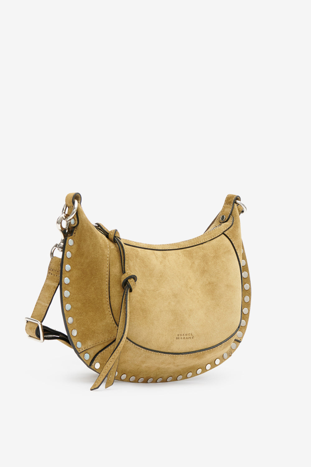 Sac à main baguette oskan moon en veau velours - Taupe - Woman - 5