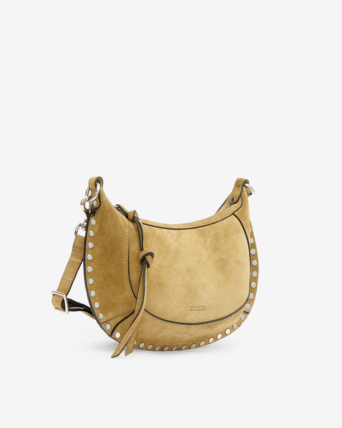 Bolso de mano baguette oskan moon en piel de becerro de ante - Taupe - Woman - 5