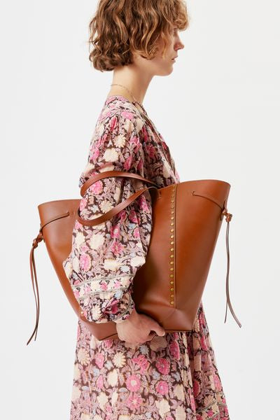 Oskan tote bag in pelle - Cognac - Woman - 2