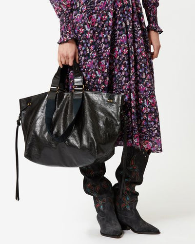 Sac cabas grand modèle en cuir souple wardy - Noir - Woman - 8