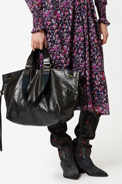Wardy スムースレザー トートバッグ ラージ - 黒 - Woman - 4