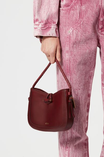 Tascheuette-schultertasche vigo aus leder - Bordeaux - Woman - 5