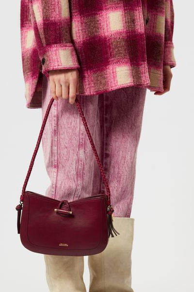 Tascheuette-schultertasche vigo aus leder - Bordeaux - Woman - 3