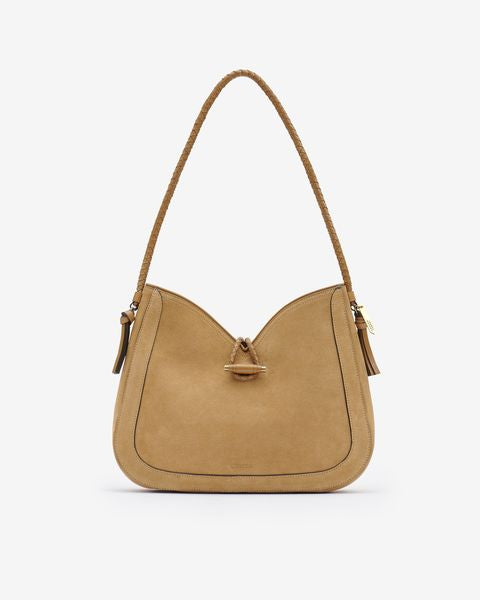 Vigo hobo borsa a spalla in pelle scamosciata Woman Camel 3