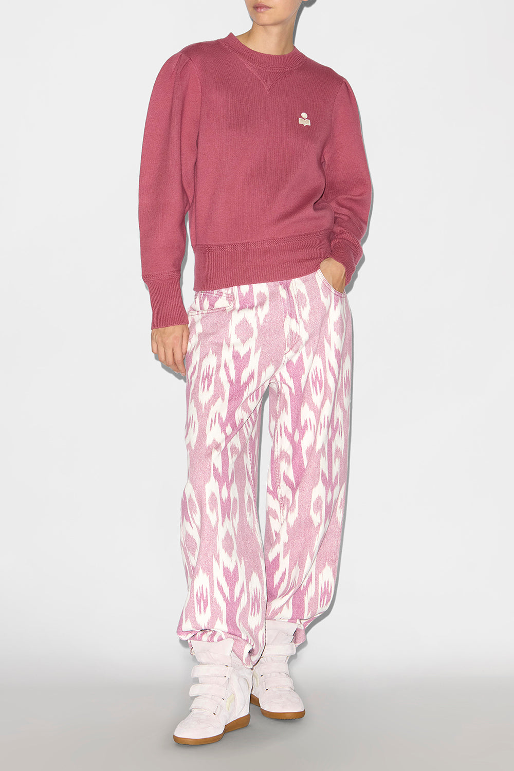 Pull kelaya en maille mélangée fine - Antique rose - Woman - 2