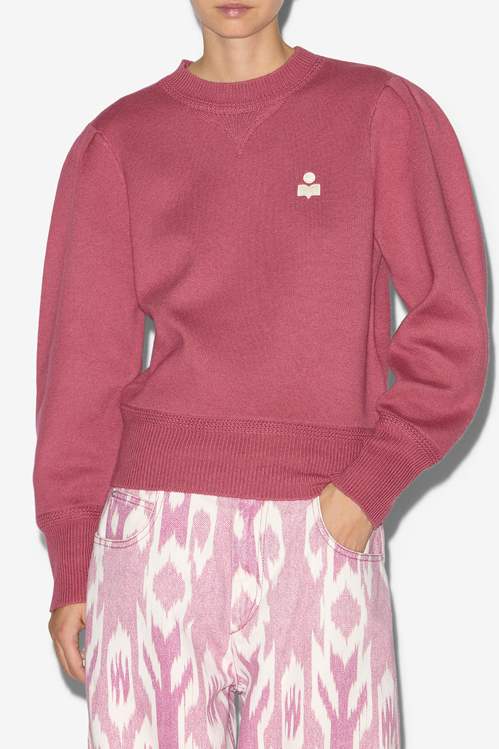 Pull kelaya en maille mélangée fine - Antique rose - Woman - 4