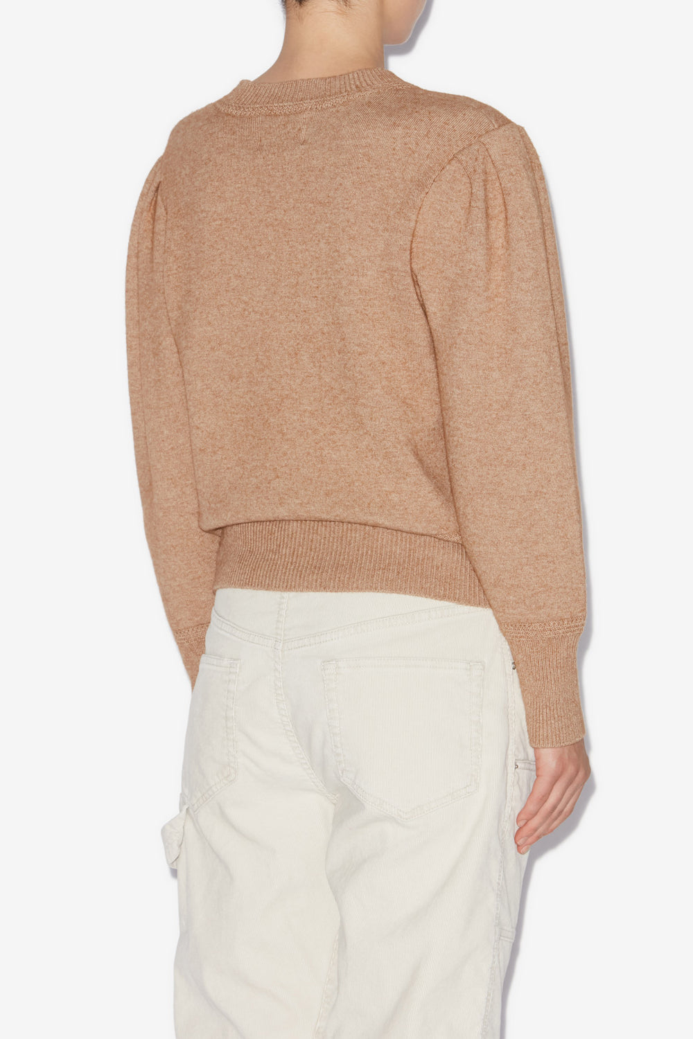 Pull kelaya en maille mélangée fine - Camel - Woman - 5