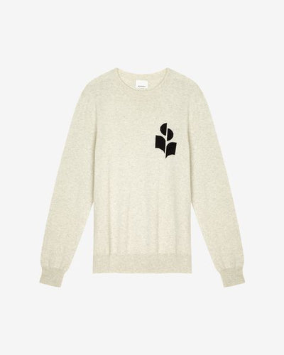 Pull evans à logo en laine et coton - Gris clair - Man - 5