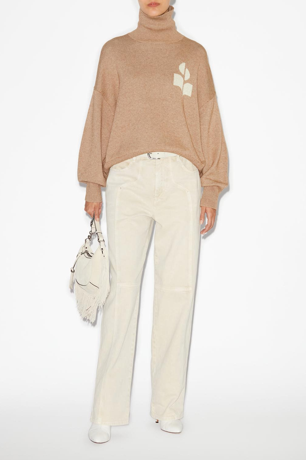 Pull nash col roulé à logo - Camel - Woman - 4