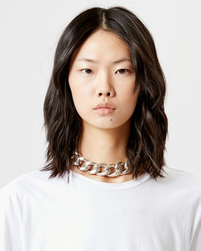 Ras du cou links chaîne oversized  - Argent - Woman - 7
