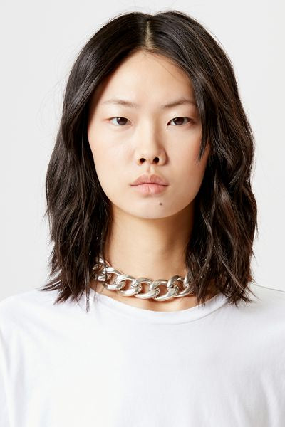 Ras du cou links chaîne oversized  - Argent - Woman - 7
