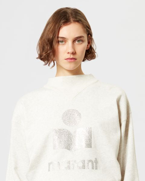 Sweat shirt en coton moby Woman Écru 7