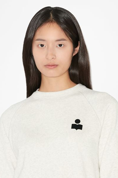 Felpa milla in cotone con logo - Ecru - Woman - 6