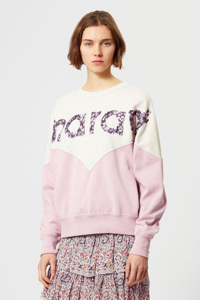 Zweifarbiges sweatshirt houston mit logo - Light pink - Woman - 4