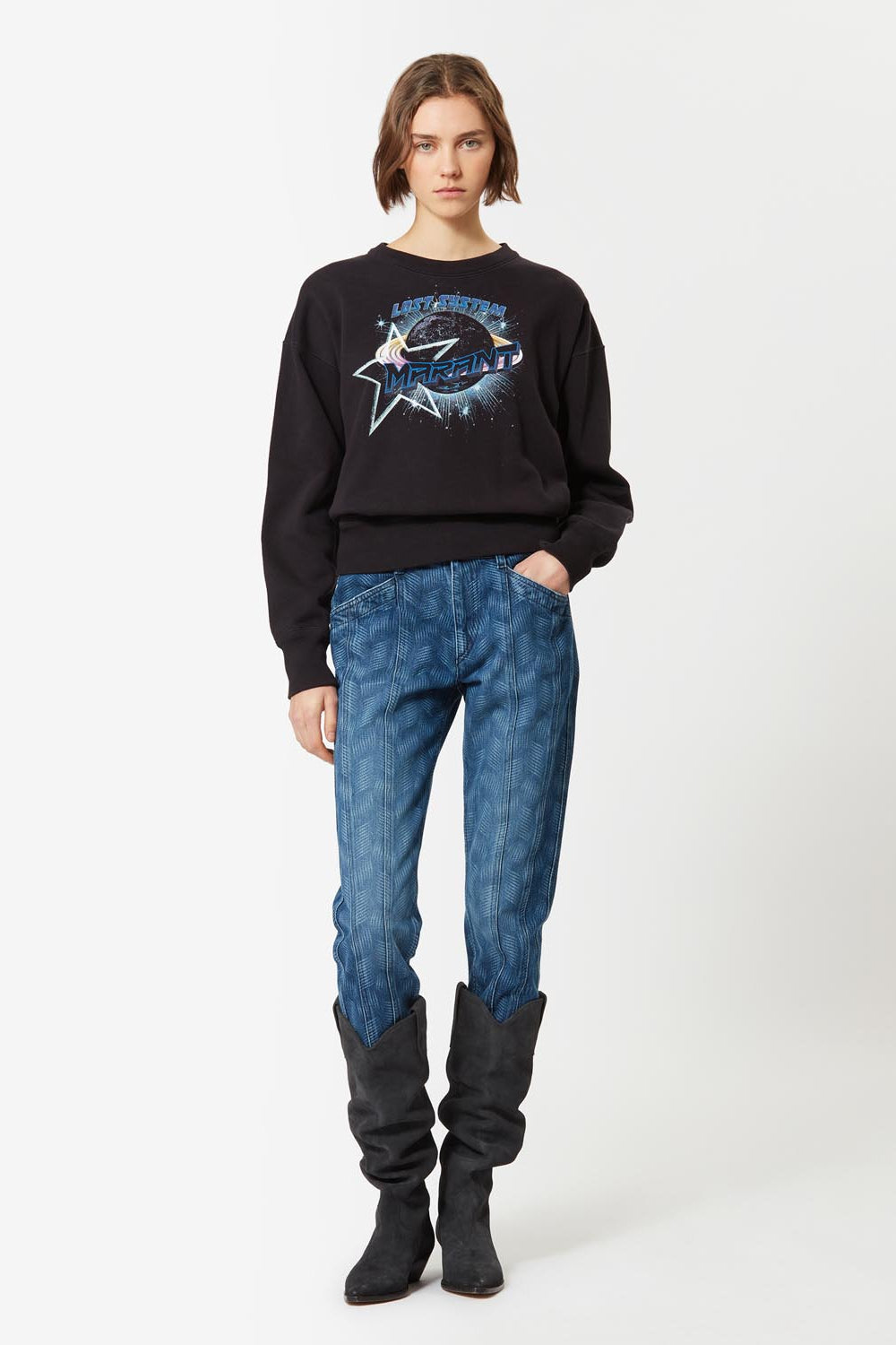 Mobyli sweatshirt - Nero lavato - Woman - 2