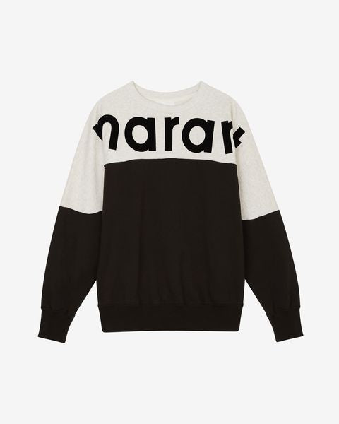 Zweifarbiges sweatshirt howley mit „marant“-logo Man Schwarz gewaschen 1