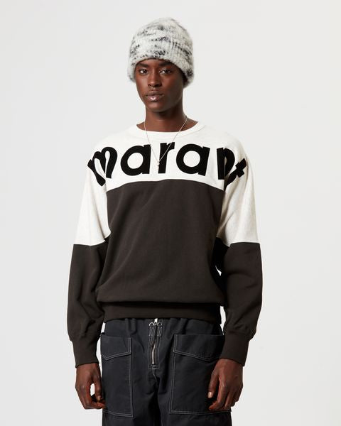 Zweifarbiges sweatshirt howley mit „marant“-logo Man Schwarz gewaschen 5