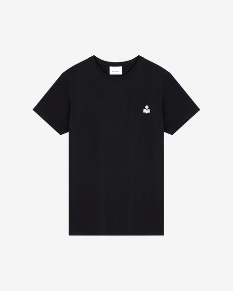 T-shirt zafferh aus baumwolle mit logo Man Black and ecru 1