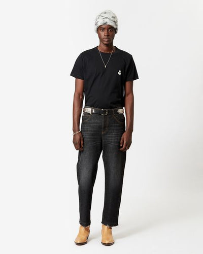 Camiseta de algodón  zafferh - Black and ecru - Man - 1
