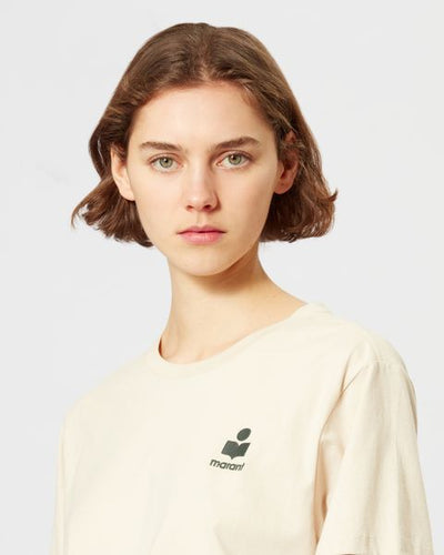 Aby cotton t-shirt with logo - Beige - Woman - 6