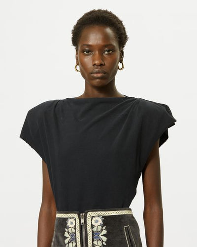 T-shirt asimmetrica a maniche corte sebani - Nero - Woman - 3