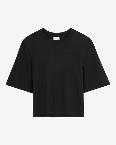 T-shirt à épaulettes en coton ben - Noir - Woman - 9