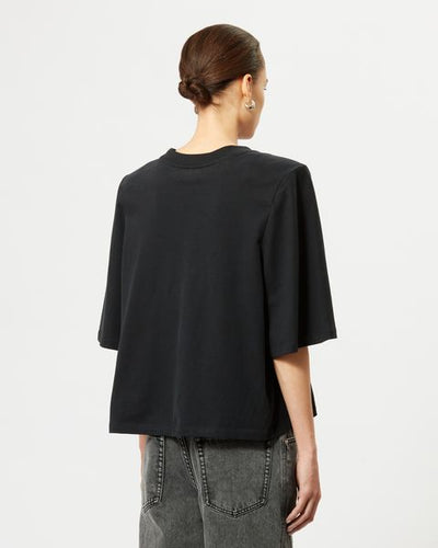 T-shirt à épaulettes en coton ben - Noir - Woman - 7