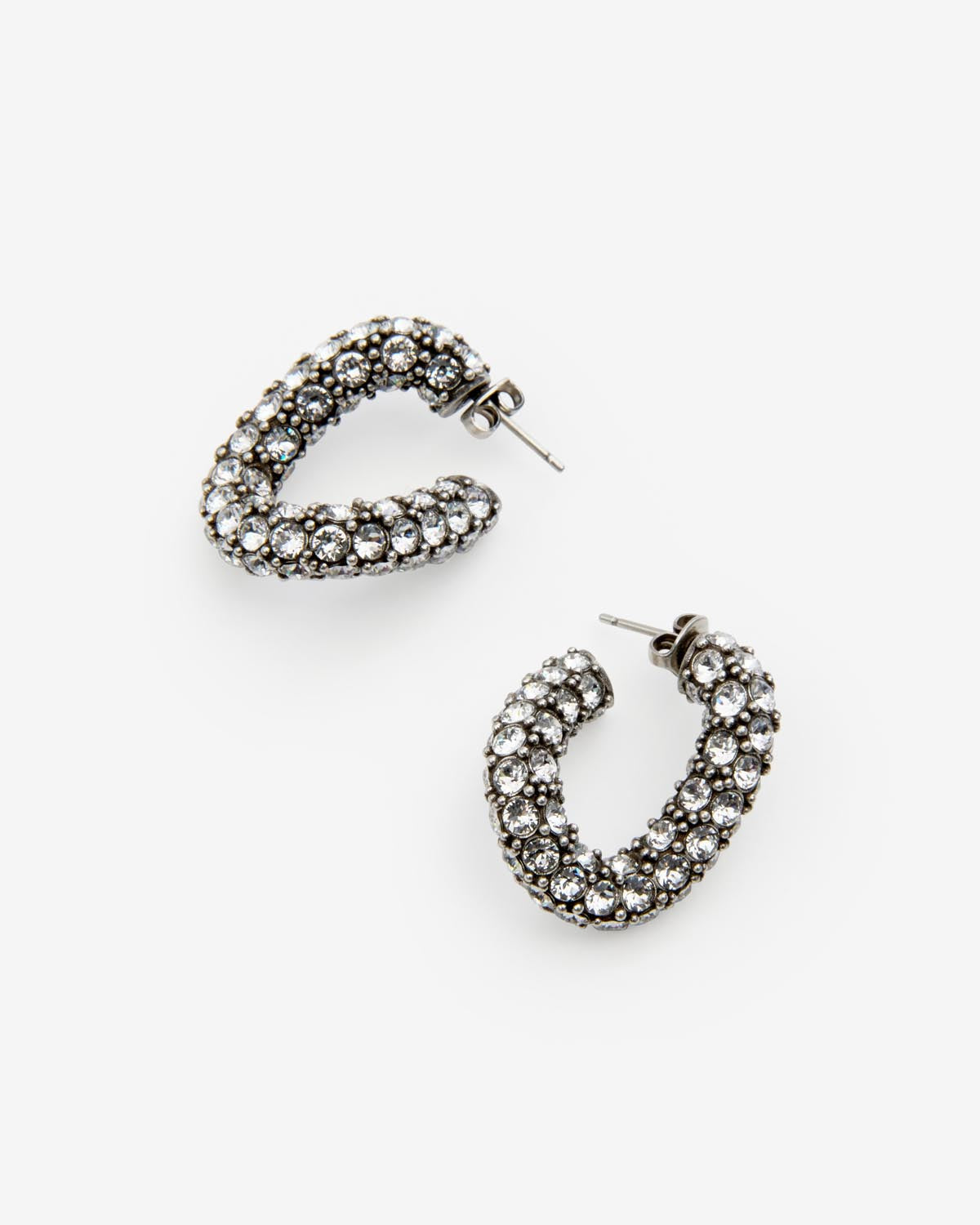 Funky ring earrings Woman Silver 2