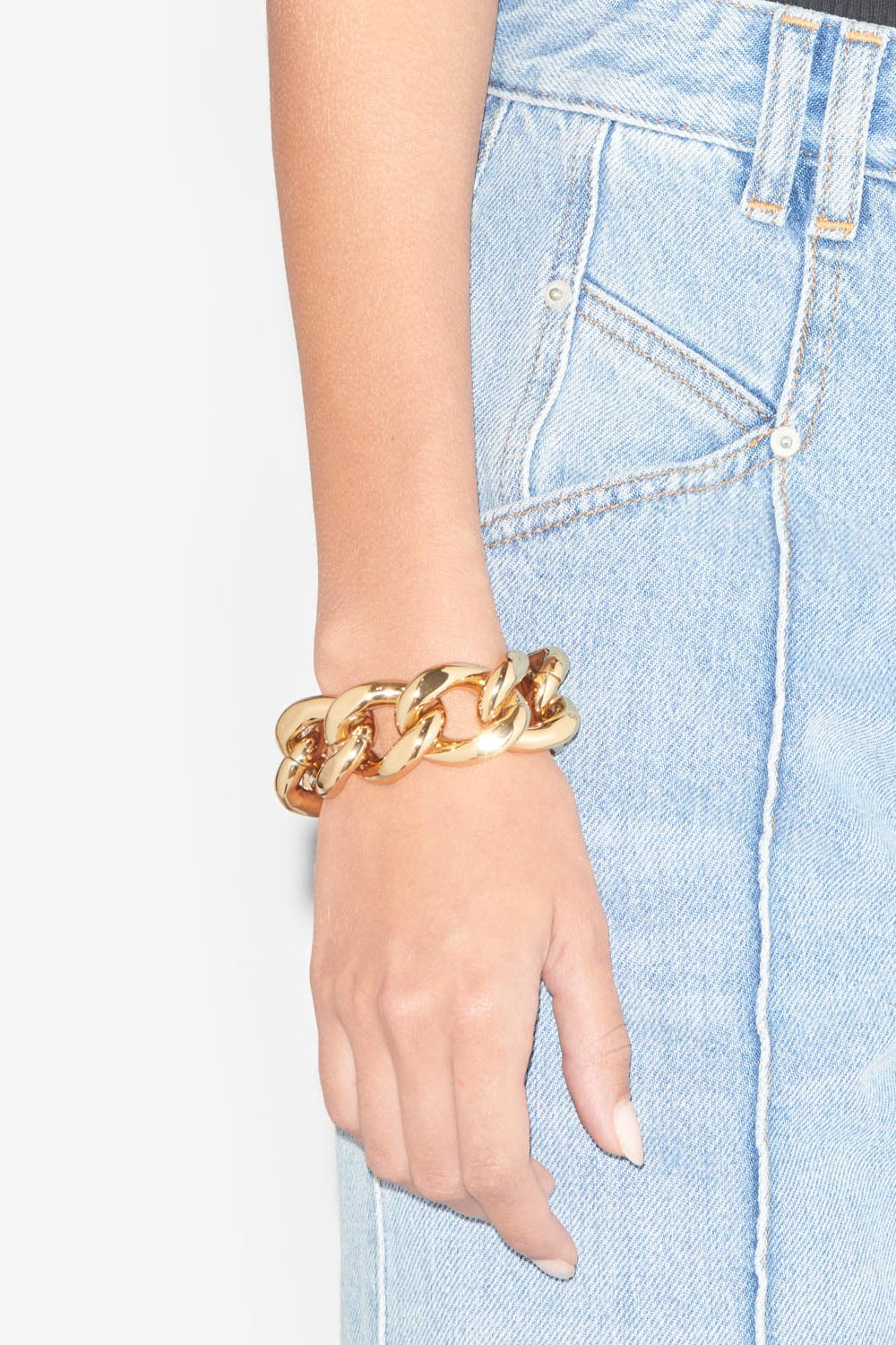 Bracelet chaîne oversized links - Doré - Woman - 2