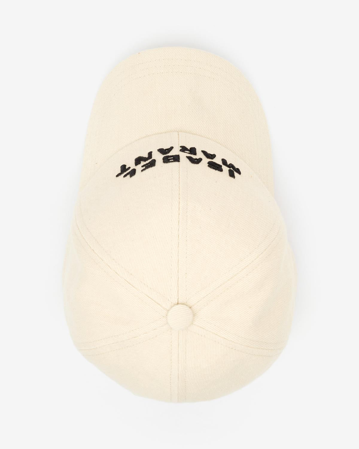 Gorra de tela con logotipo bordado tyron - Ecru and black - Woman - 5