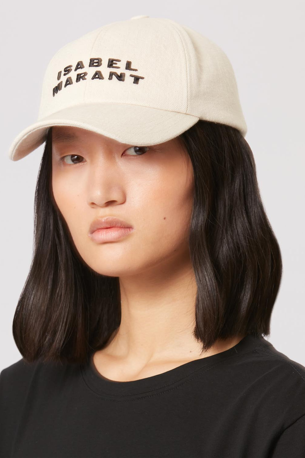 Casquette en toile à logo brodé tyron - Écru et noir - Woman - 3