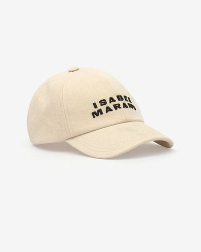 Gorra de tela con logotipo bordado tyron - Ecru and black - Woman - 6