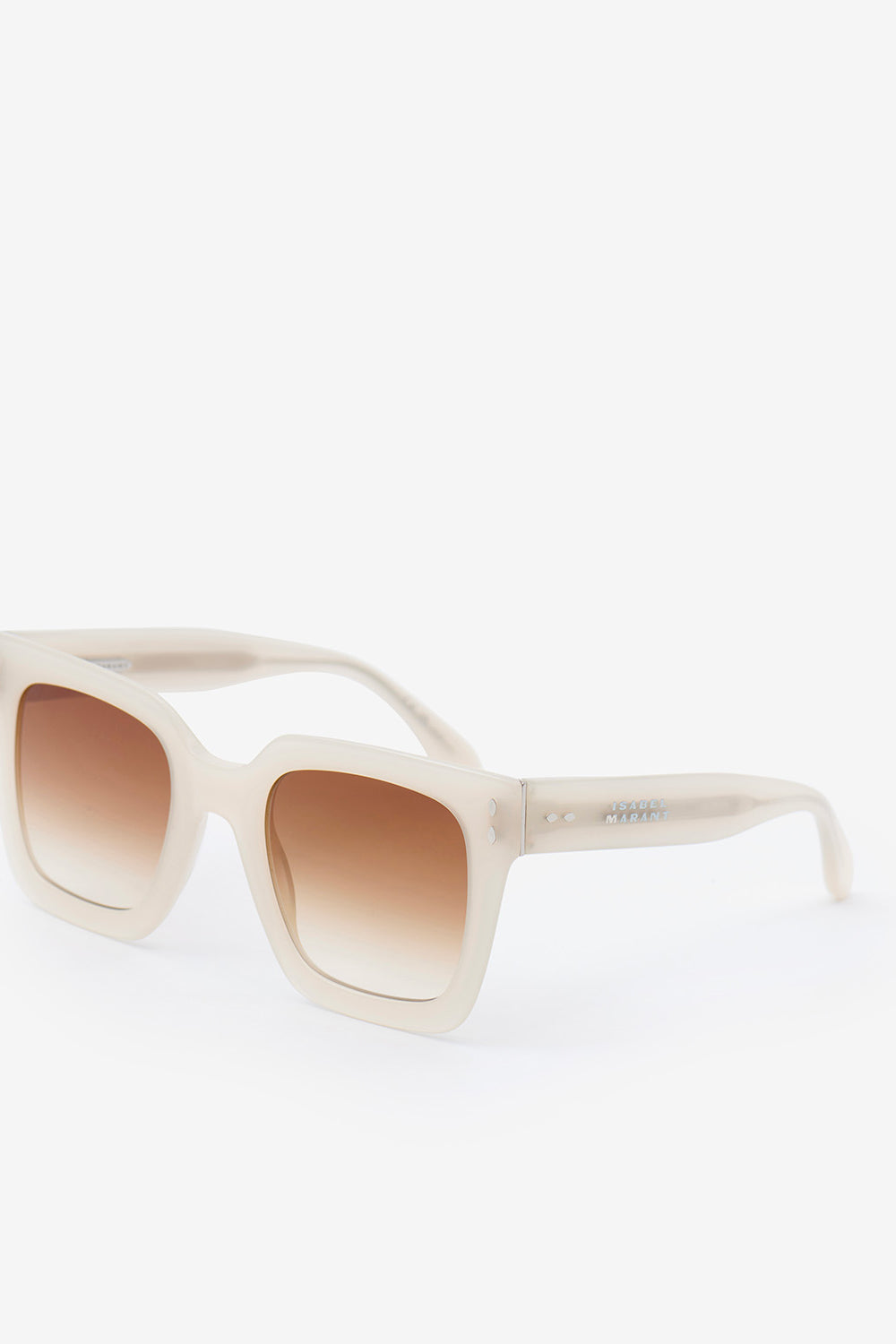 Occhiali da sole a farfalla ekly - Ivory-brown shaded - Woman - 2