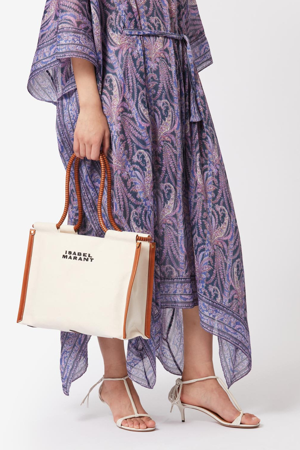 Bolso tote de algodón toledo - Ecru-cognac - Woman - 2