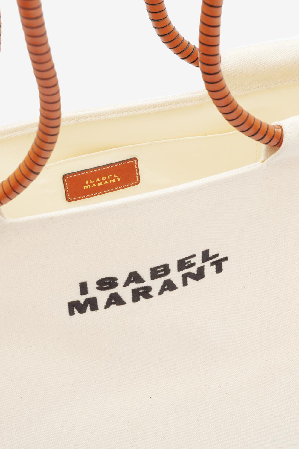 Bolso tote de algodón toledo - Ecru-cognac - Woman - 4