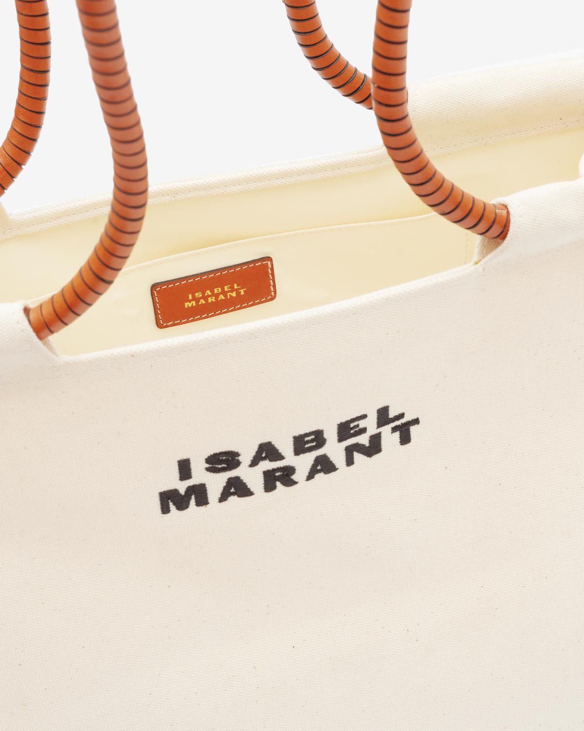 Toledo canvas tote bag - Ecru-cognac - Woman - 3