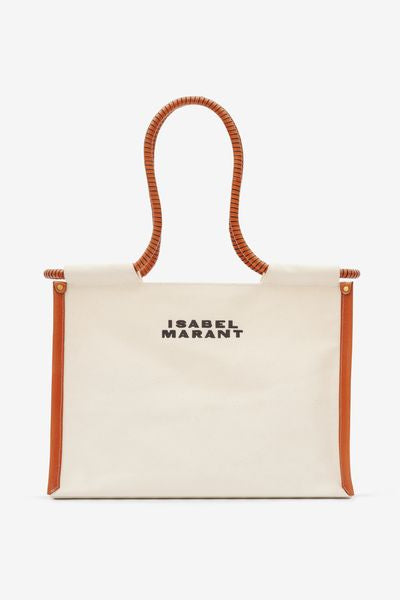 Bolso tote de algodón toledo - Ecru-cognac - Woman - 6