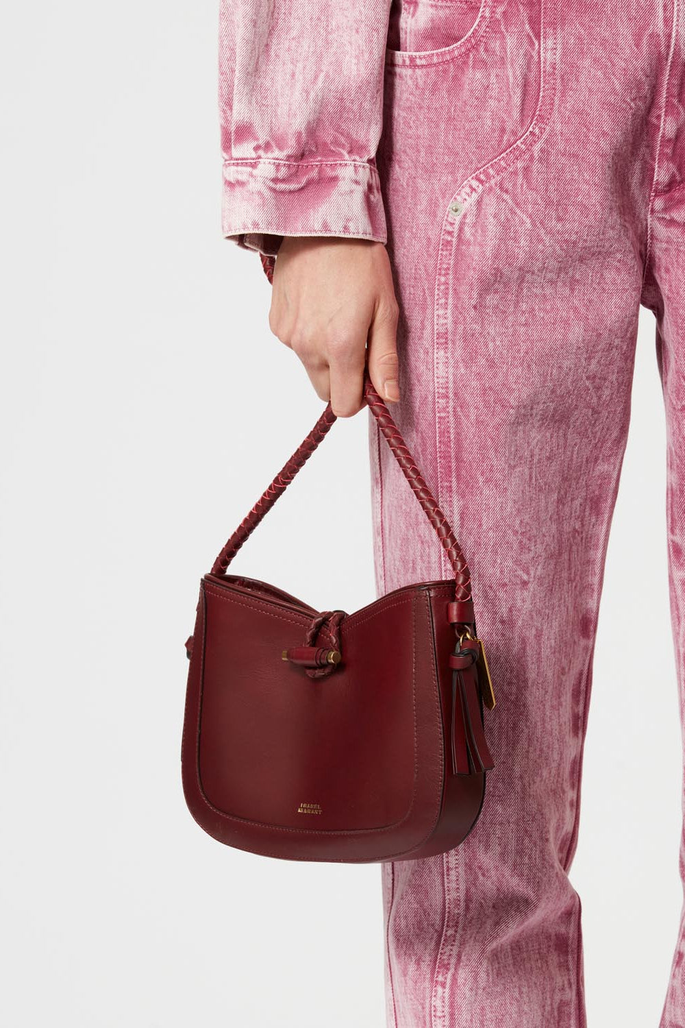 Tascheuette-schultertasche vigo aus leder - Bordeaux - Woman - 4