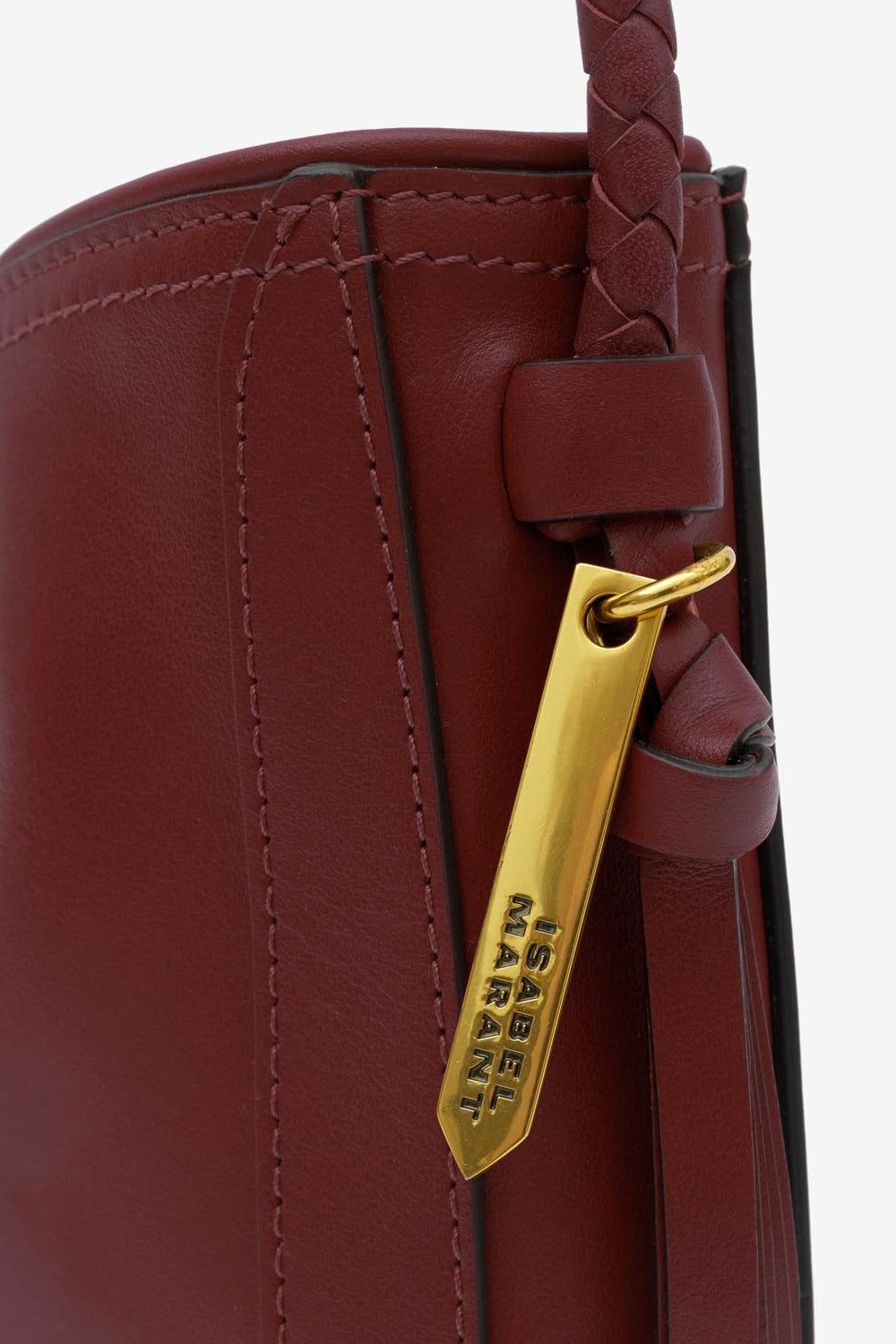 Tascheuette-schultertasche vigo aus leder - Bordeaux - Woman - 8