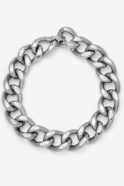 Ras du cou links chaîne oversized  - Argent - Woman - 1